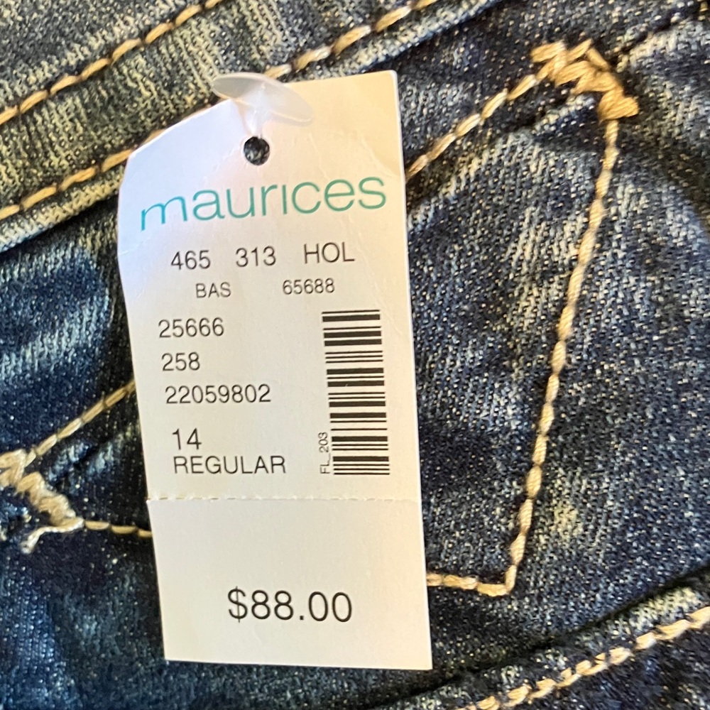 Vigoss Women's Distressed Blue Boot Cut Jeans - Picture 4 of 10